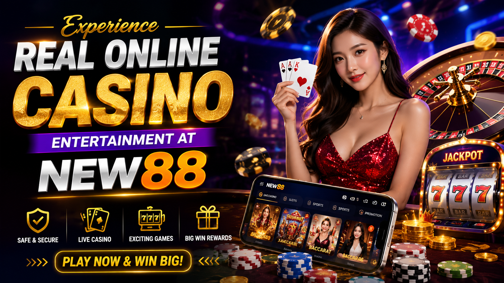 Experience Real Online Casino Entertainment at NEW88